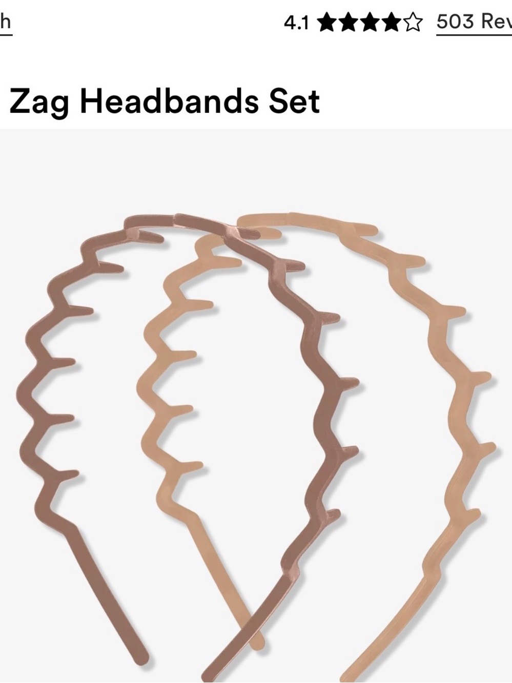 Kitsch Zig Zag Headband Set - Neutral Tones